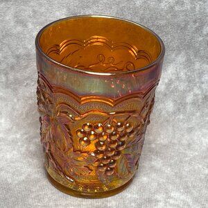 Vintage Imperial Carnival Glass Marigold Grape Pattern Tumbler 10 Oz